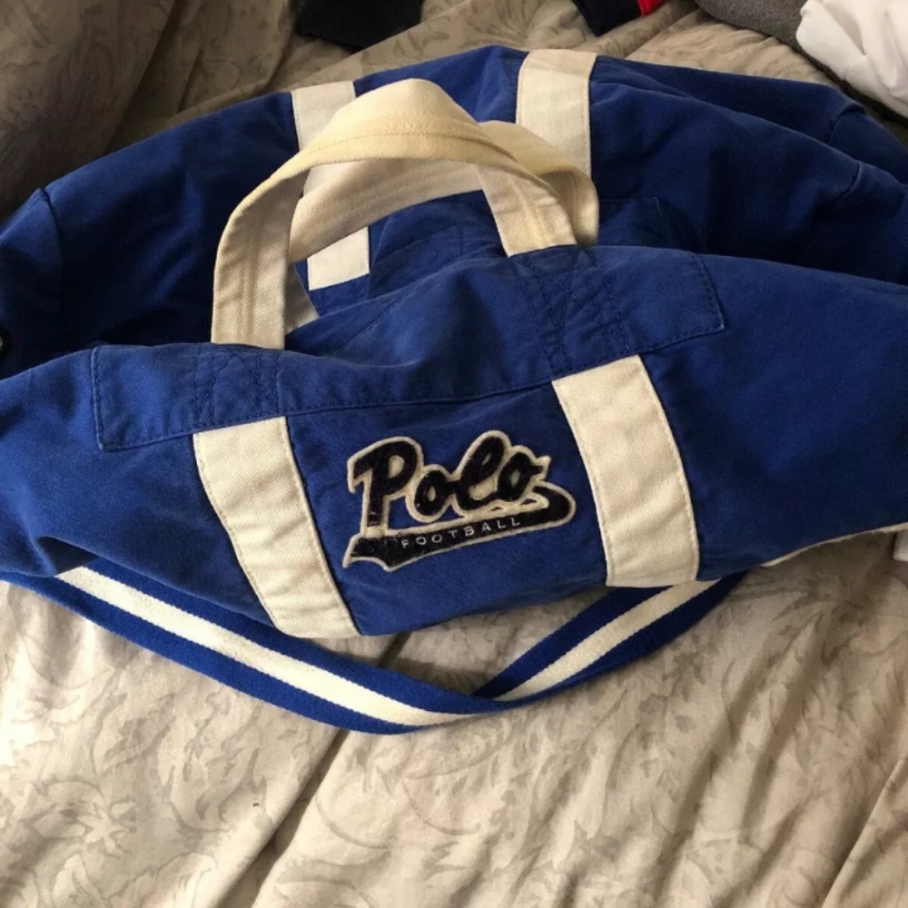 Polo Ralph Lauren Football Cavas Duffle Bag. - Picture 2 of 7